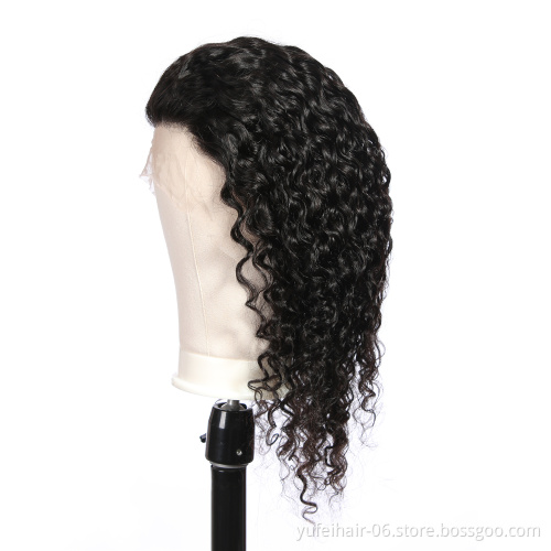 180% Density HD Full Lace Human Hair Wigs For Black Women,Wholesale Transparent Water Wave Curly Lace Front Wig